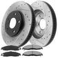 Chevy Camaro Pontiac Firebird Front Slotted Brake Rotors Brake Pads