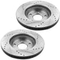 GEEKSTOP Drilled & Slotted Front Brake Rotors fits for Replacement for Buick Allure 2005 - 2007, Buick Lacrosse 2005 - 2007, Pontiac Grand Prix 2005 - 2008,Pontiac Montana 2005, Pontiac Relay 2005