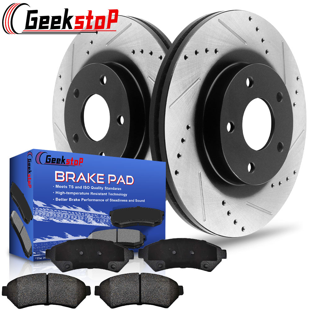 LaCrosse Allure Grand Prix Front Drilled Brake Rotors Ceramic Pads