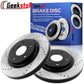 GEEKSTOP Drilled & Slotted Front Brake Rotors fits for Replacement for Buick Allure 2005 - 2007, Buick Lacrosse 2005 - 2007, Pontiac Grand Prix 2005 - 2008,Pontiac Montana 2005, Pontiac Relay 2005