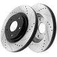 GEEKSTOP Drilled & Slotted Front Brake Rotors fits for Replacement for Buick Allure 2005 - 2007, Buick Lacrosse 2005 - 2007, Pontiac Grand Prix 2005 - 2008,Pontiac Montana 2005, Pontiac Relay 2005