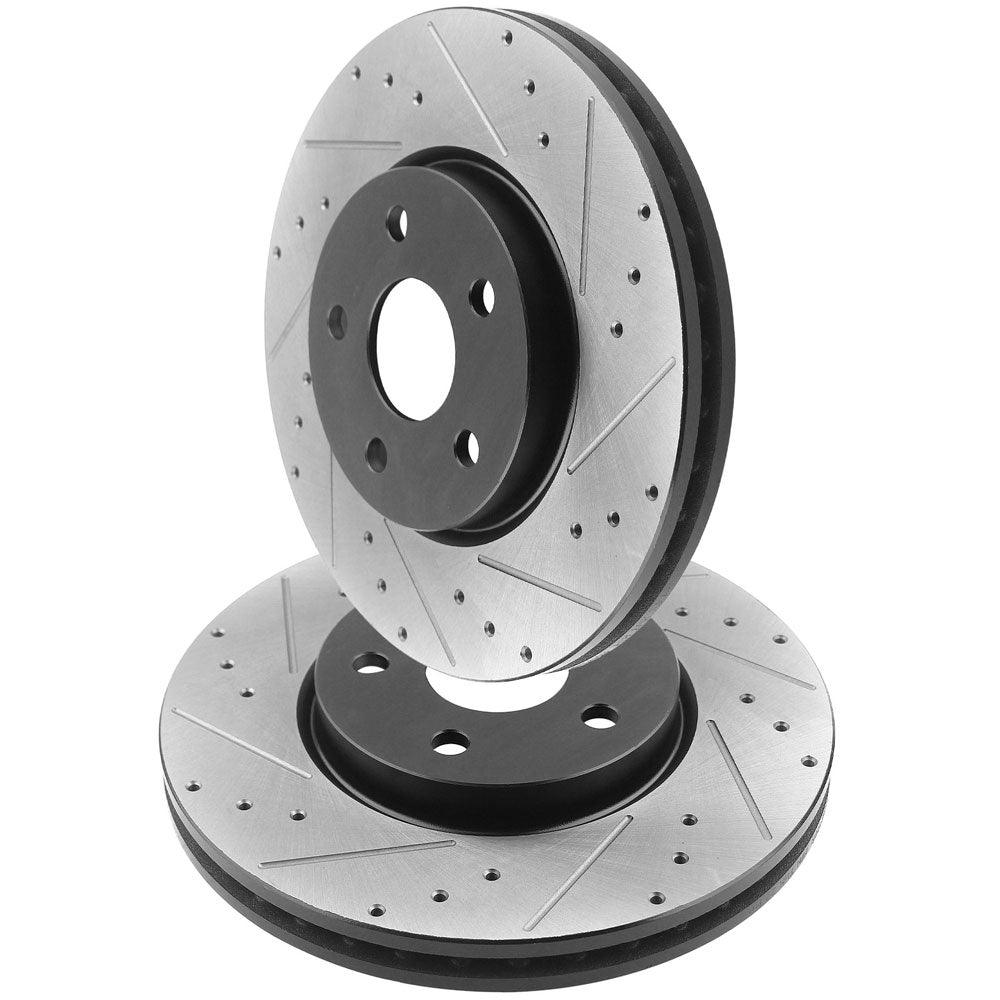 Chevy HHR Cobalt Pontiac G6 G5 Saturn ION Front Drilled Brake Rotors