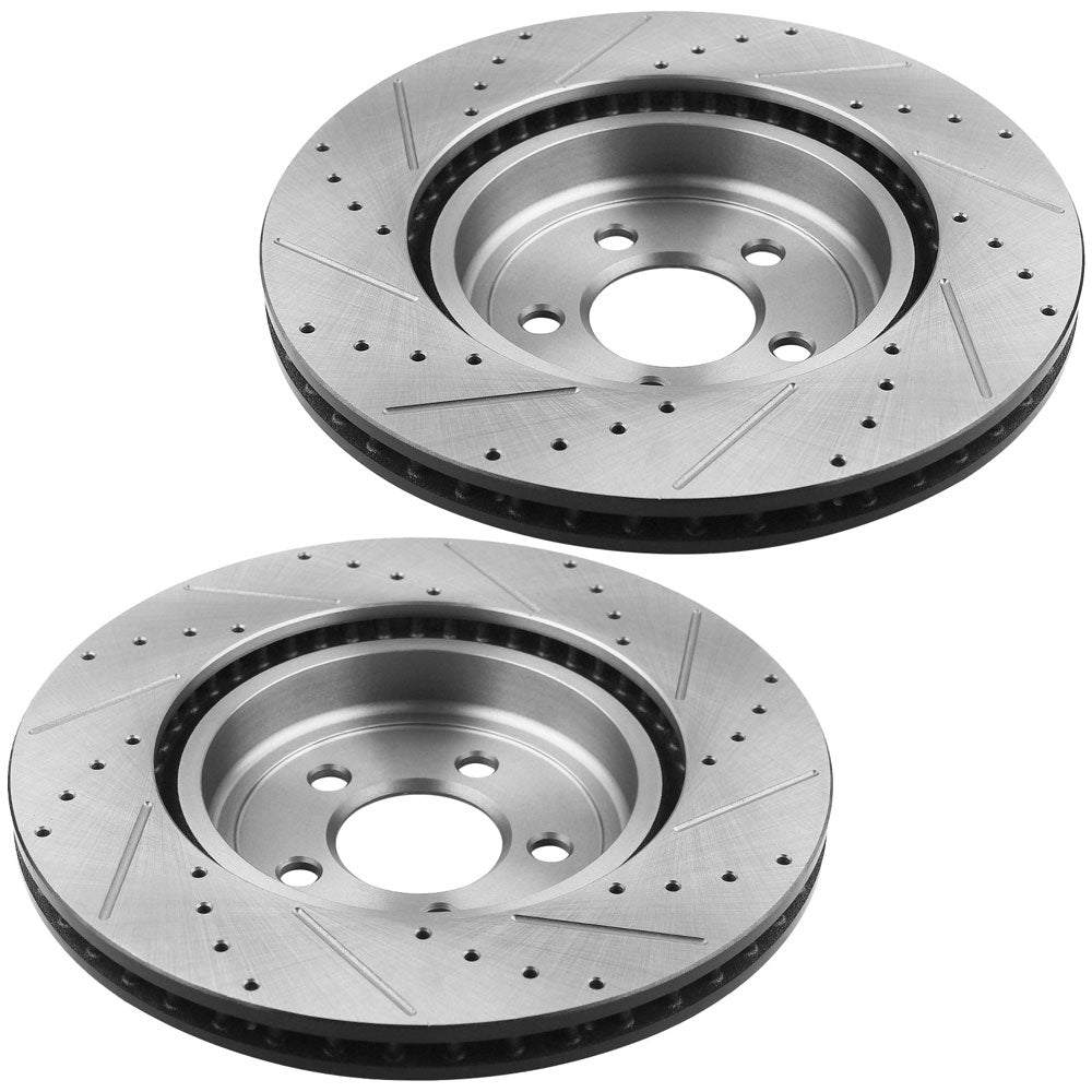 Dodge Charger Chrysler 300 Front DRILLED  Brake Rotors