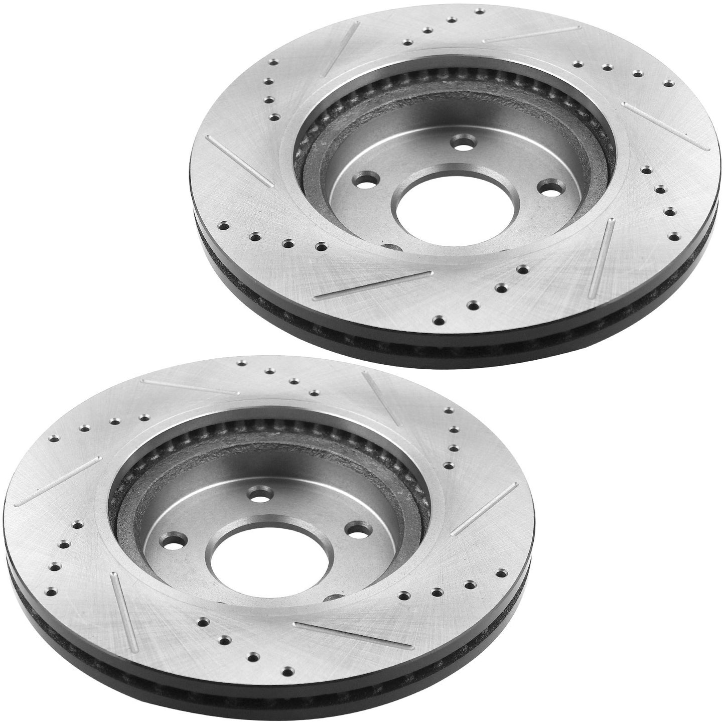 Ford F-150 4X4 4WD Front Drilled Slot Brake Rotors