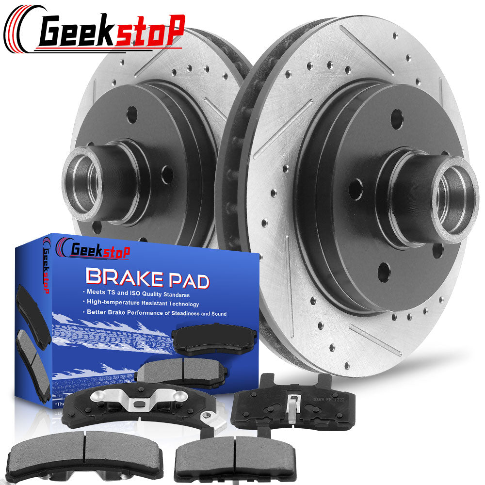 Chevy Silverado 1500 96-02 Yukon GMC 95-99 Front Brake Rotors plus Brake Pads