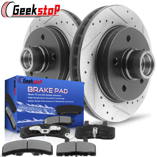 Chevy Silverado 1500 96-02 Yukon GMC 95-99 Front Brake Rotors plus Brake Pads
