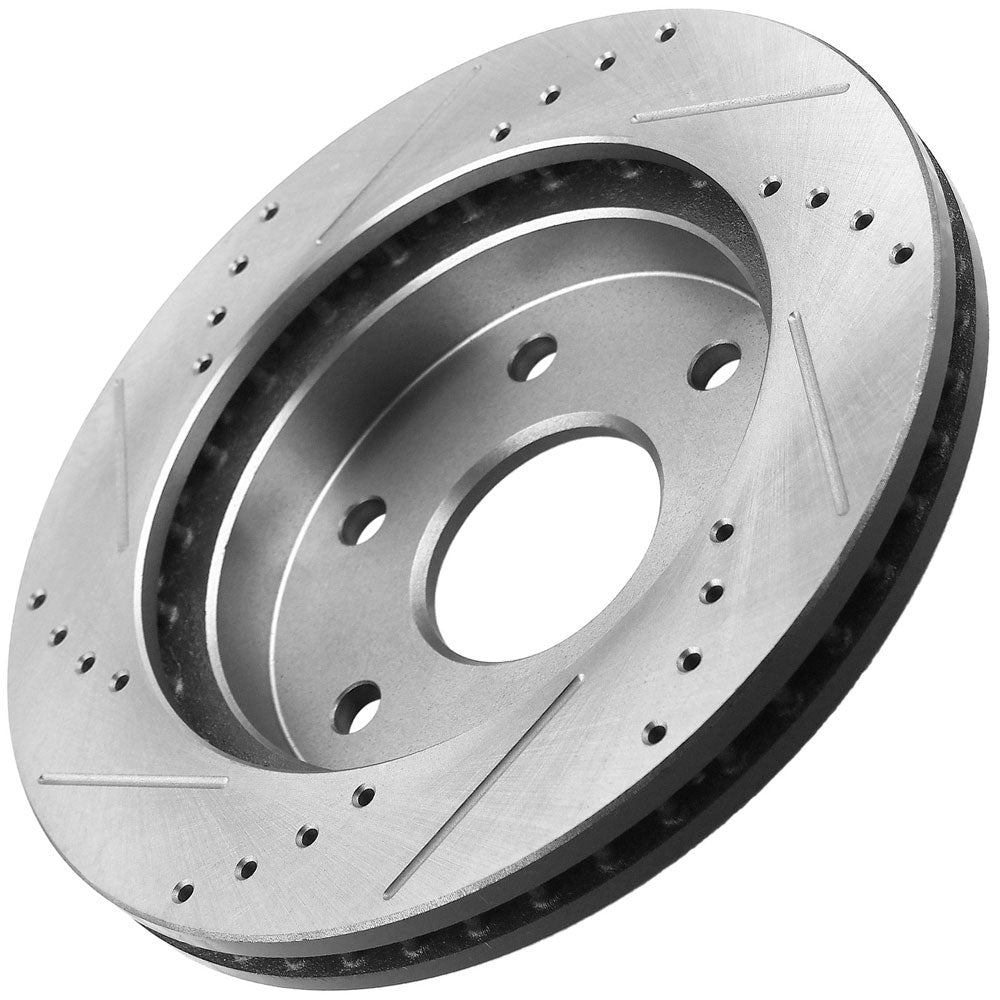Chevy Suburban Silverado 1500 Tahoe Front  Drilled Slotted Brake Rotors