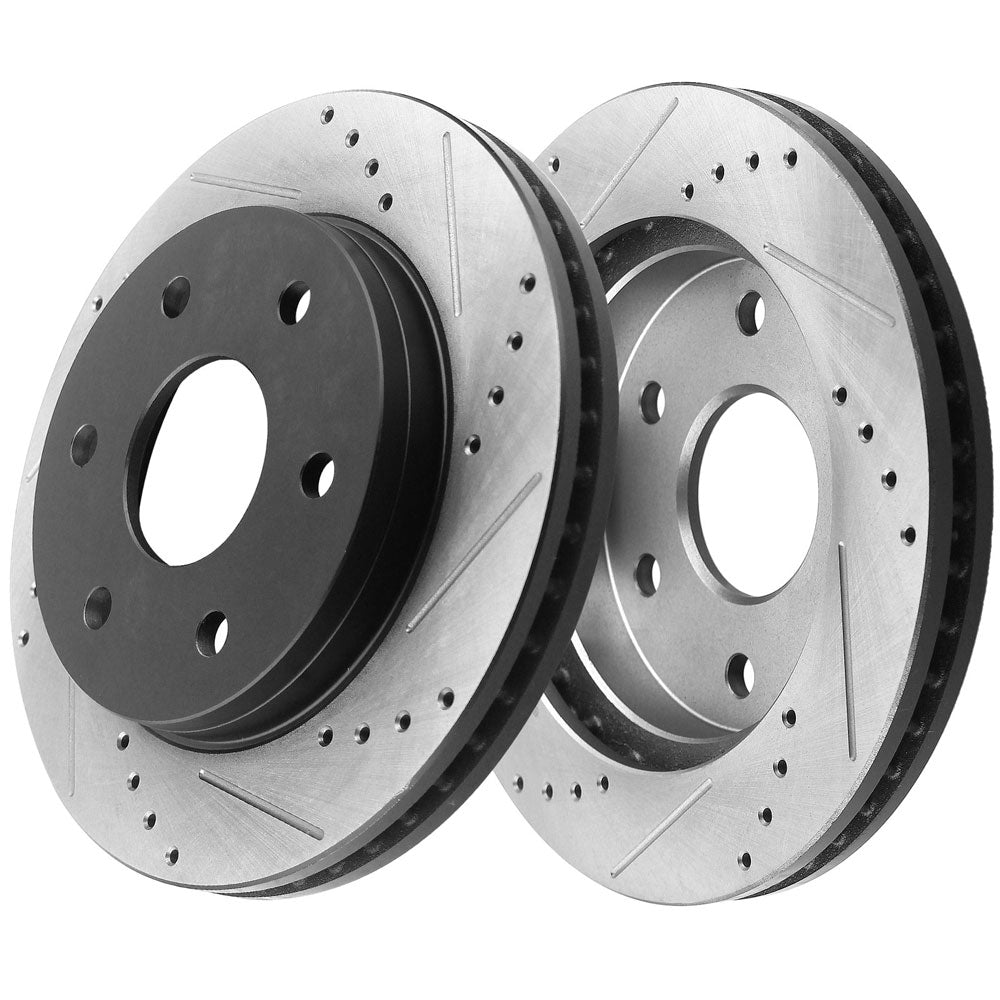 Chevy Suburban Silverado 1500 Tahoe Front  Drilled Slotted Brake Rotors