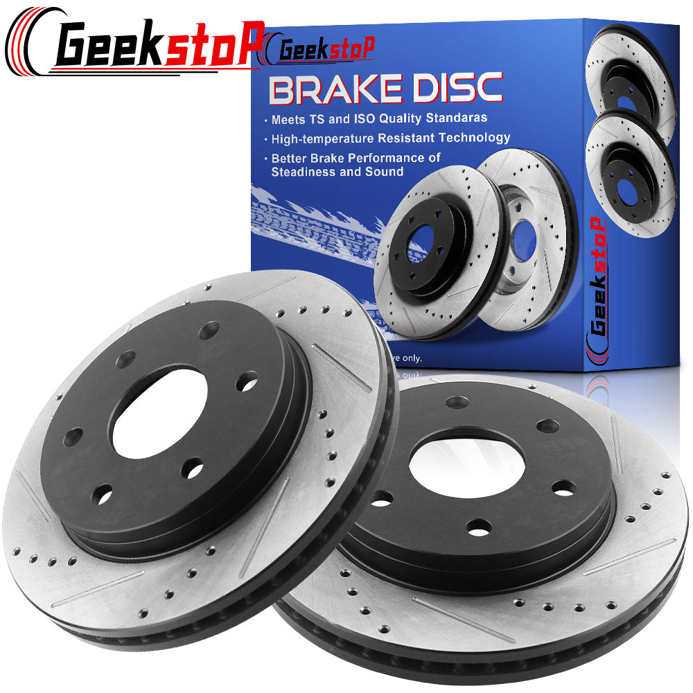 Chevy Suburban Silverado 1500 Tahoe Front  Drilled Slotted Brake Rotors