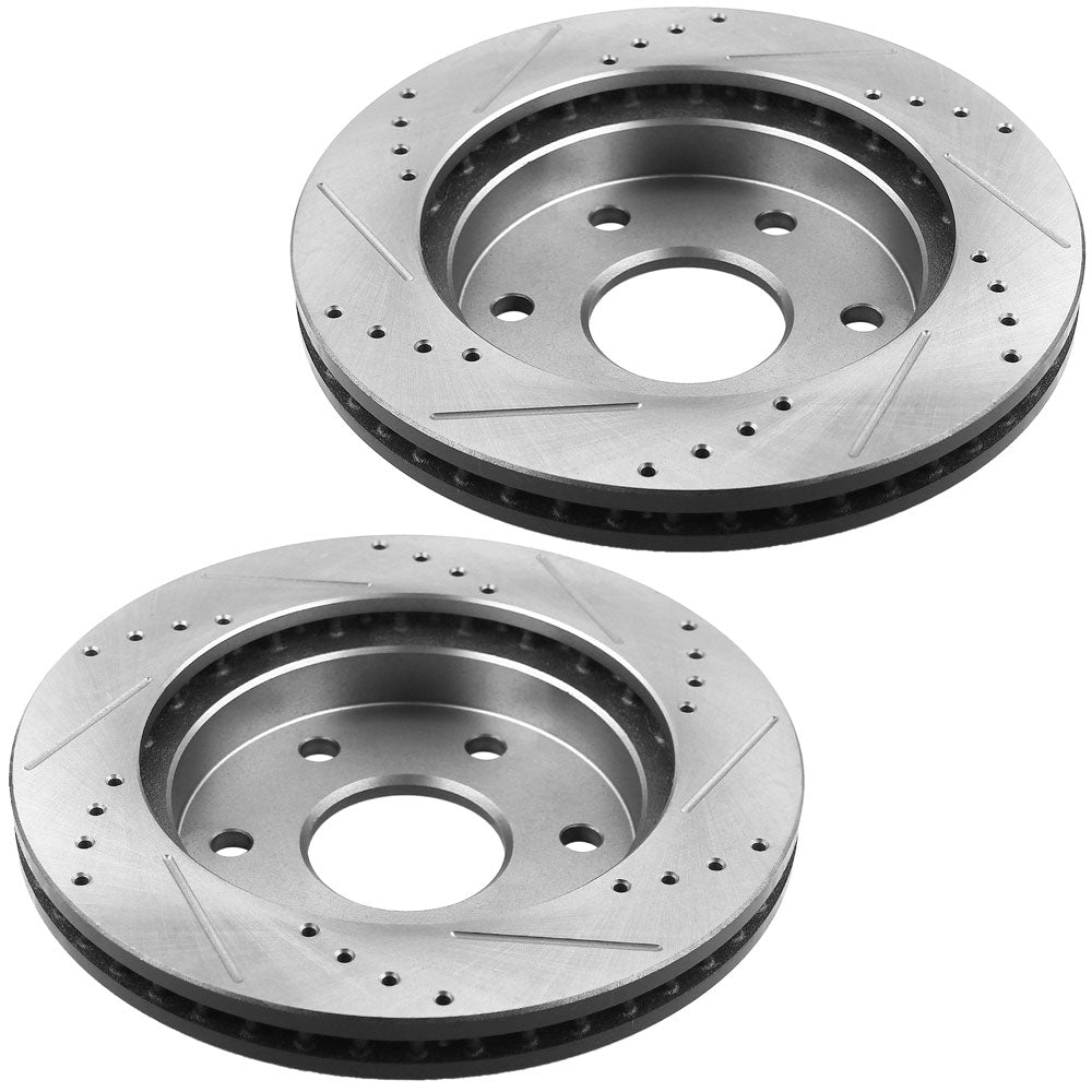 Chevy GMC Express Savana FRONT Coated Brake Rotors Ceramic Pads