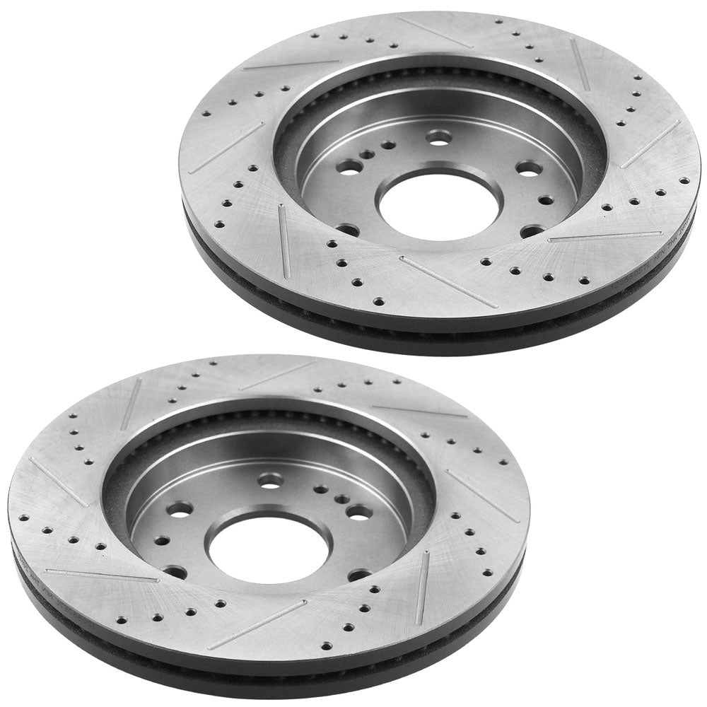 Chevy GMC Silverado Sierra 1500 Tahoe Front DRILLED Brake Rotors