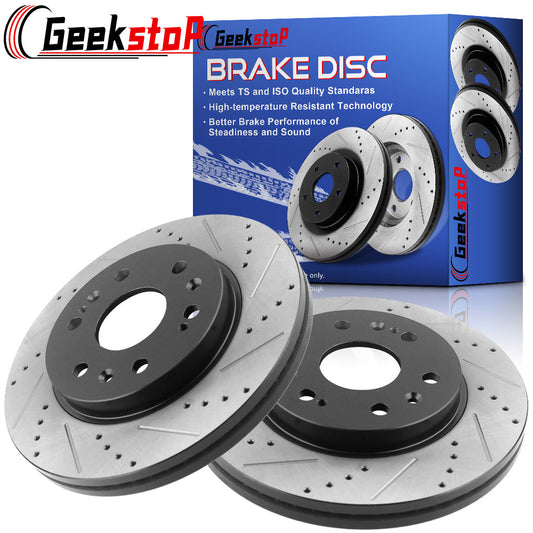 Chevy GMC Silverado Sierra 1500 Tahoe Front DRILLED Brake Rotors