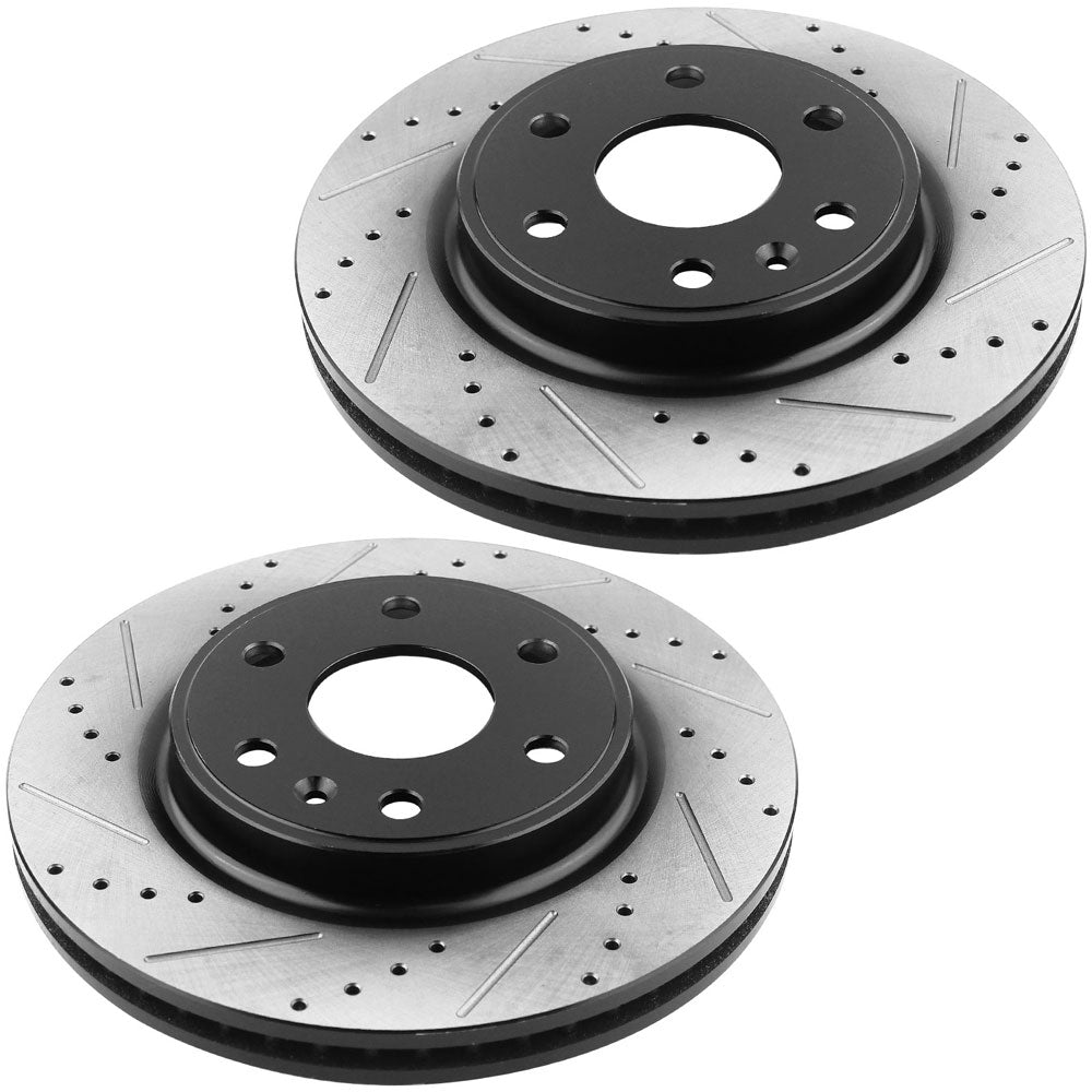 Buick Enclave Chevy Traverse GMC Acadia Outlook Front Drilled Brake Rotors