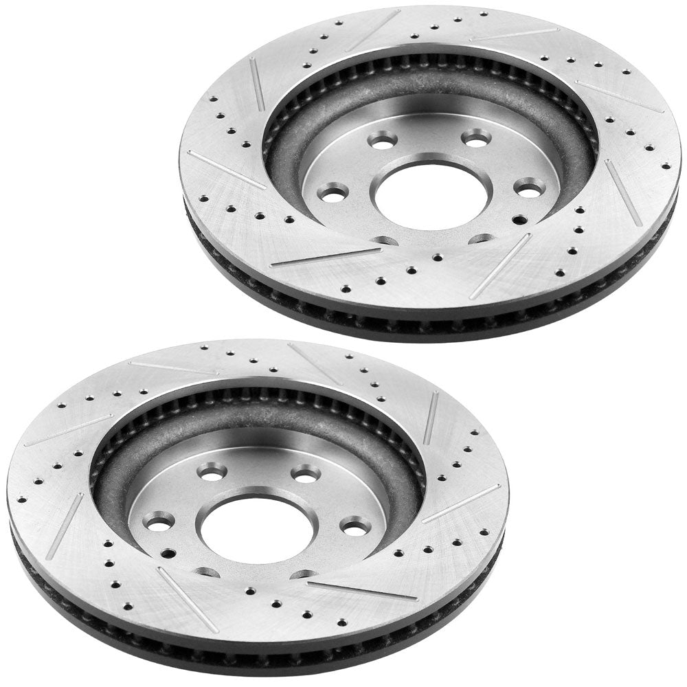 Buick Enclave Chevy Traverse GMC Acadia Outlook Front Drilled Brake Rotors