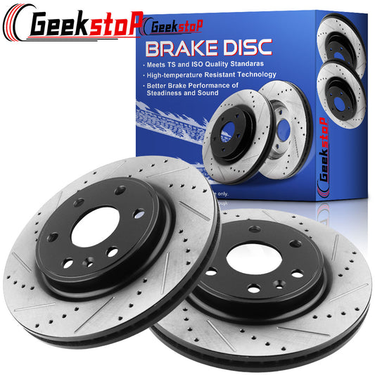 Buick Enclave Chevy Traverse GMC Acadia Outlook Front Drilled Brake Rotors