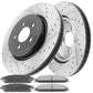 Jeep Cherokee Grand Cherokee Front Brake Rotors Ceramic Pads Drill Slot