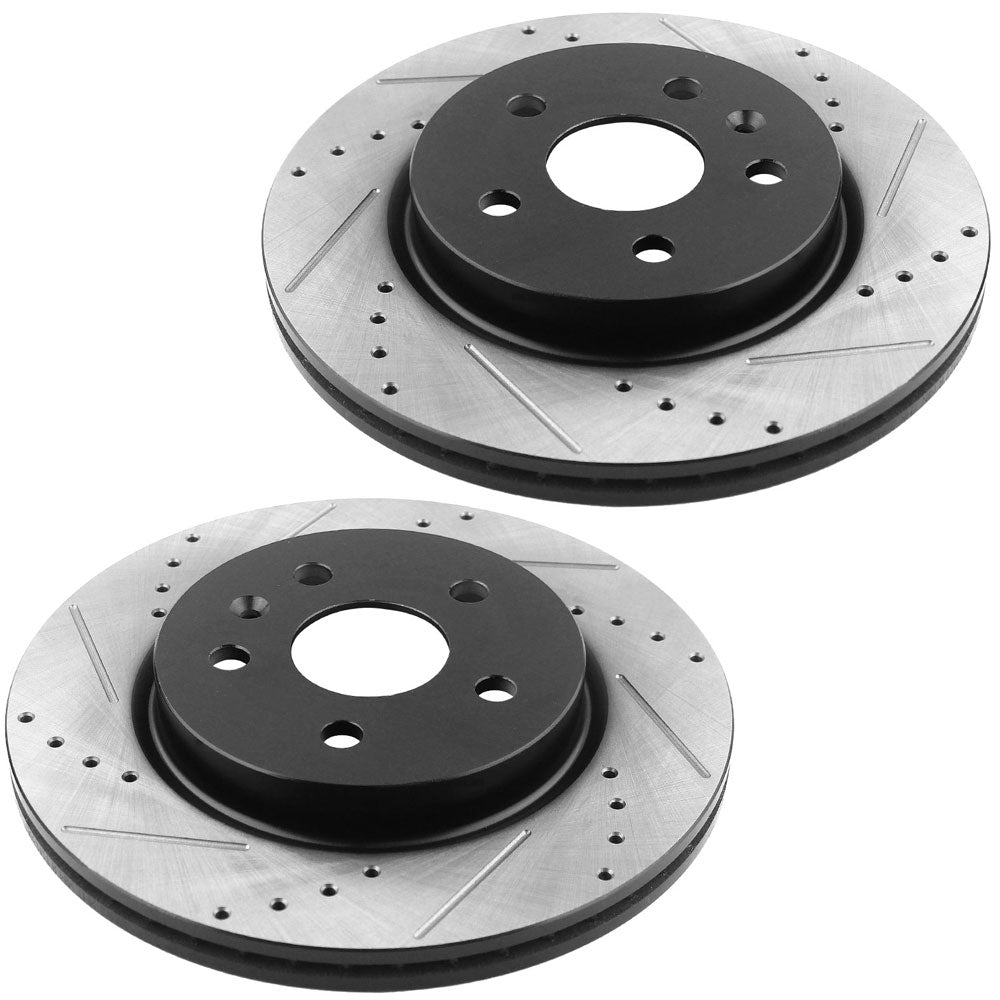 Chrysler Town Country Dodge Caravan Front Drilled Brake Rotors