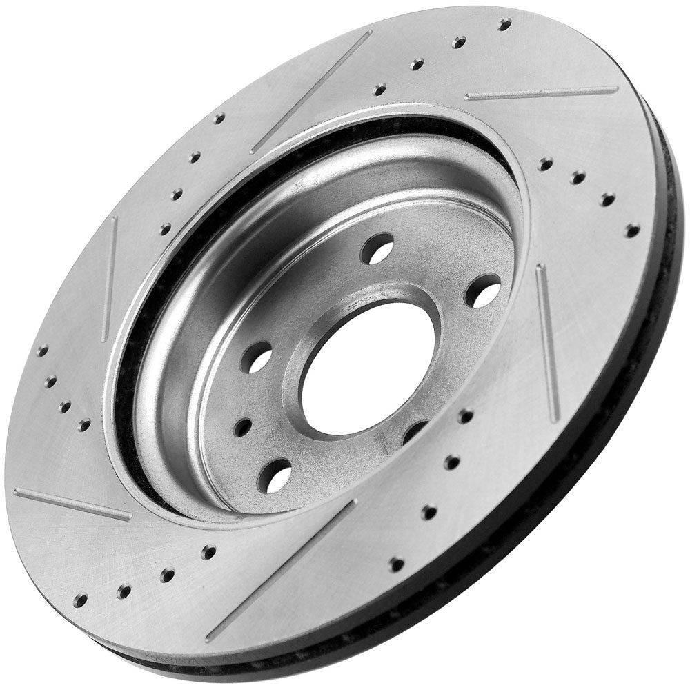 Town Country Caravan 2001 2007 Front Brake Rotors plus Ceramic Pads