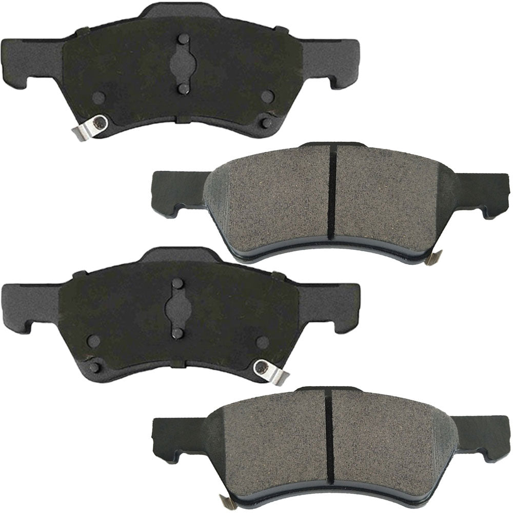 Town Country Caravan 2001 2007 Front Brake Rotors plus Ceramic Pads