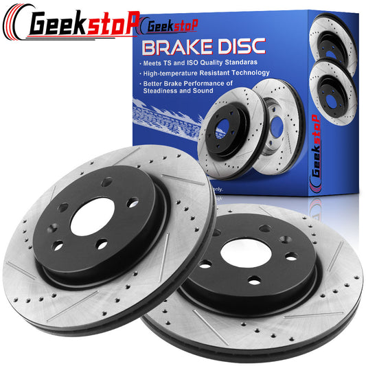 Chrysler Town Country Dodge Caravan Front Drilled Brake Rotors