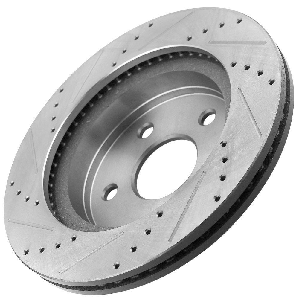 Dodge Durango Ram 1500 Durango Aspen Front Drilled Slotted Brake Rotors