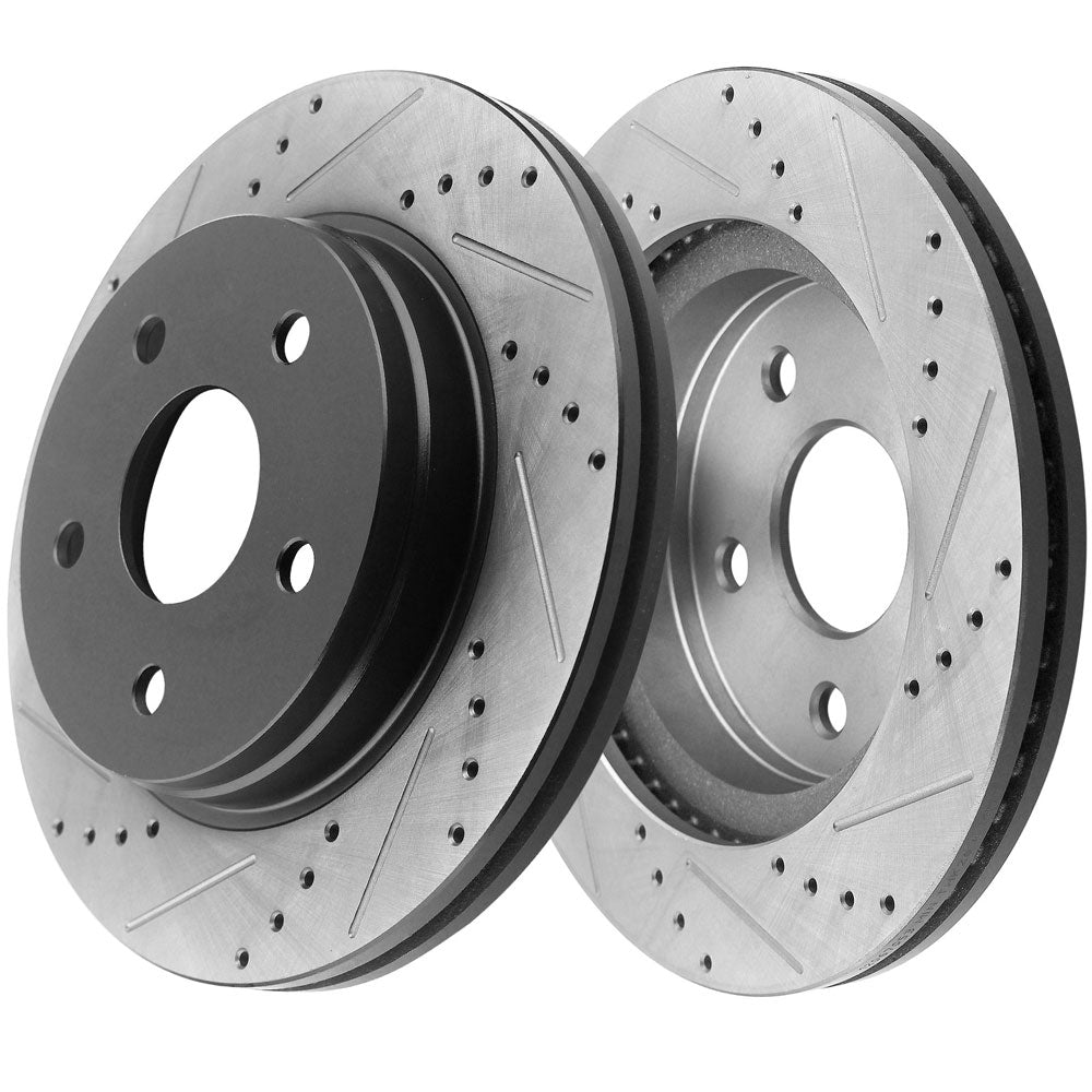 Dodge Durango Ram 1500 Durango Aspen Front Drilled Slotted Brake Rotors