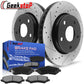 Jeep Wrangler JK CA E5 302mm Front Slotted Brake Rotors Ceramic Brake Pads