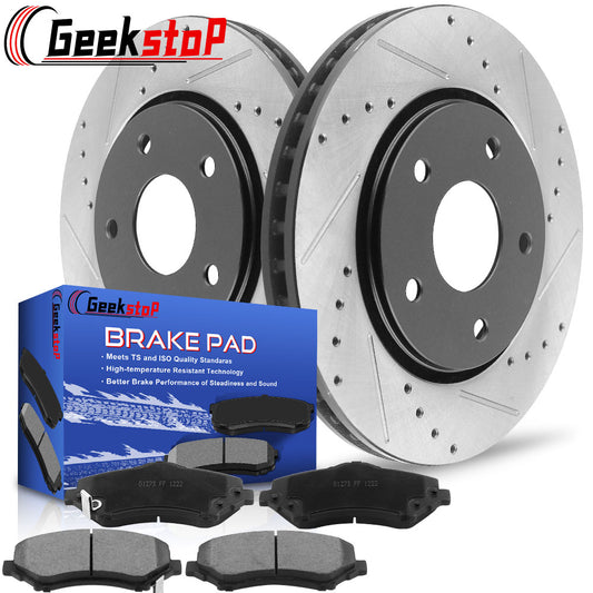 Chrysler Town Country RAM C/V ROUTAN Front E-Coating Brake Rotors Pads