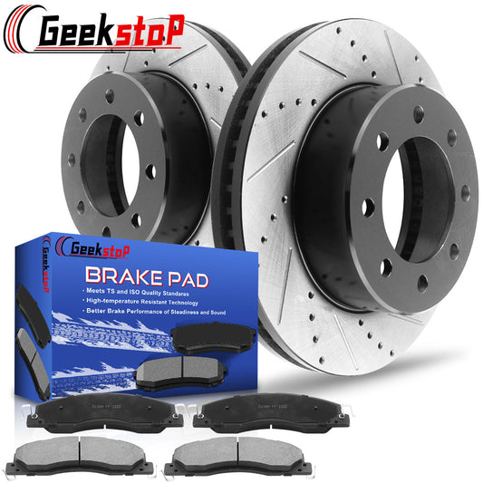 Front Brake Rotor Brake Pad Dodge Ram 2500 3500 Rotors Brakes ceramic Pad kit