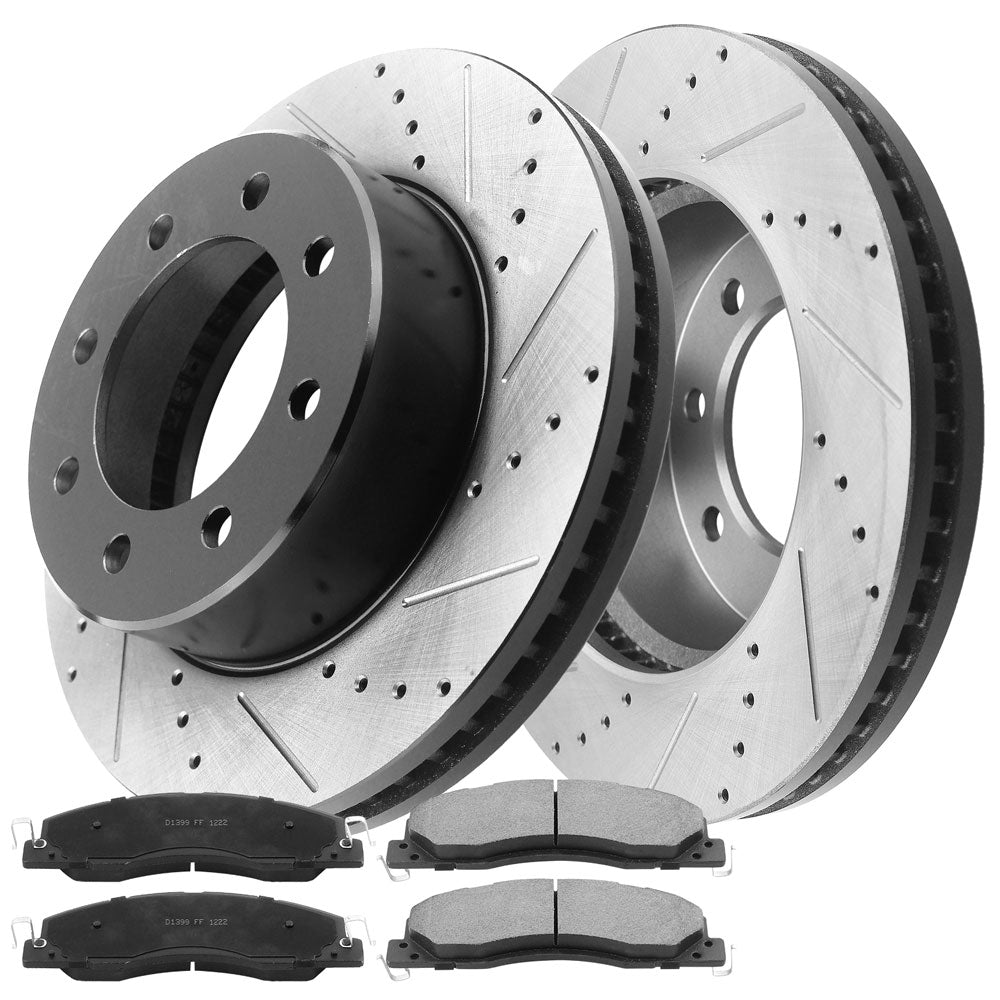 Front Brake Rotor Brake Pad Dodge Ram 2500 3500 Rotors Brakes ceramic Pad kit