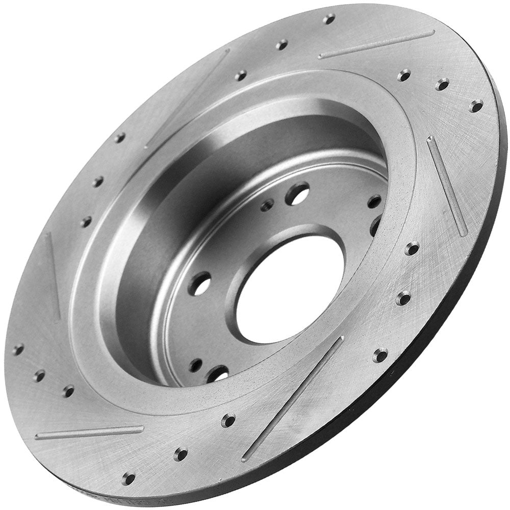 Acura RDX Honda CR-V Rear Brake Rotors Ceramic Pads Drill Slot
