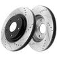 Nissan 350Z Infiniti G35 REAR Disc DRILLED Brake Rotors