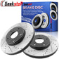 Toyota Corolla Matrix Prius Lexus CT200h REAR Drilled Brake Rotors