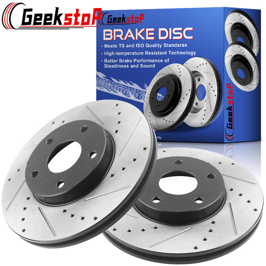 Toyota Corolla Matrix Prius Lexus CT200h REAR Drilled Brake Rotors