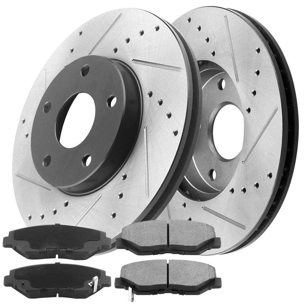 Toyota Prius Pontiac Vibe Lexus Rear Coated Brake Rotors Brake Pads