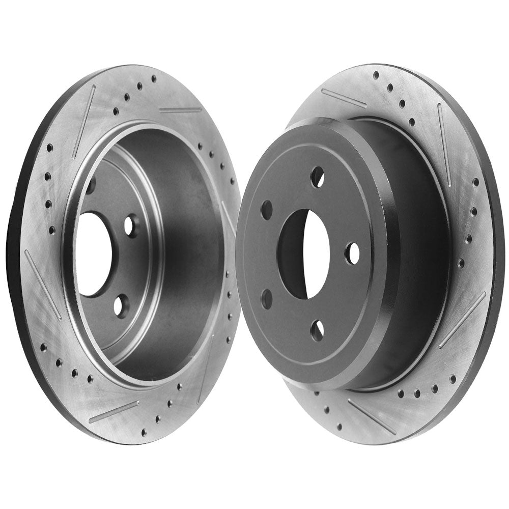 Jeep Commander Grand Cherokee REAR DRILLED Brake Rotors