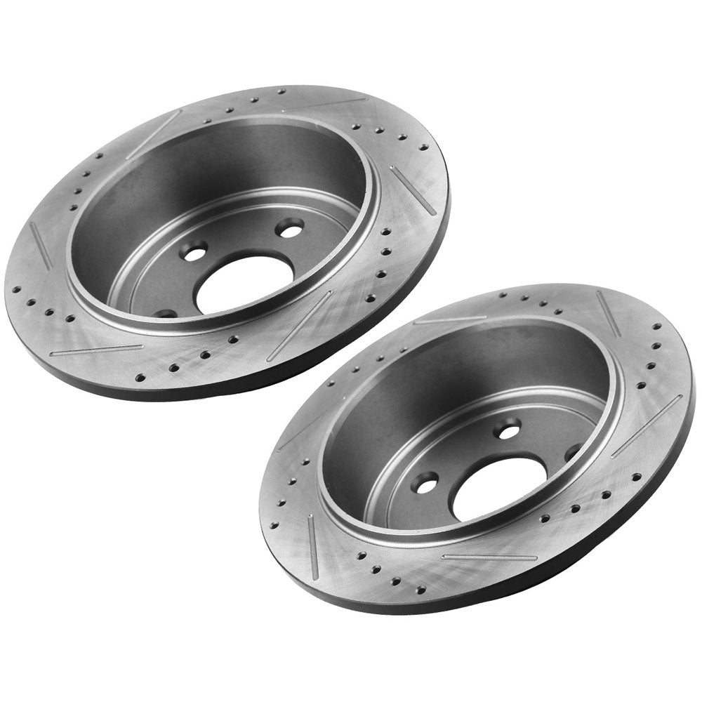 Jeep Commander Grand Cherokee REAR DRILLED Brake Rotors