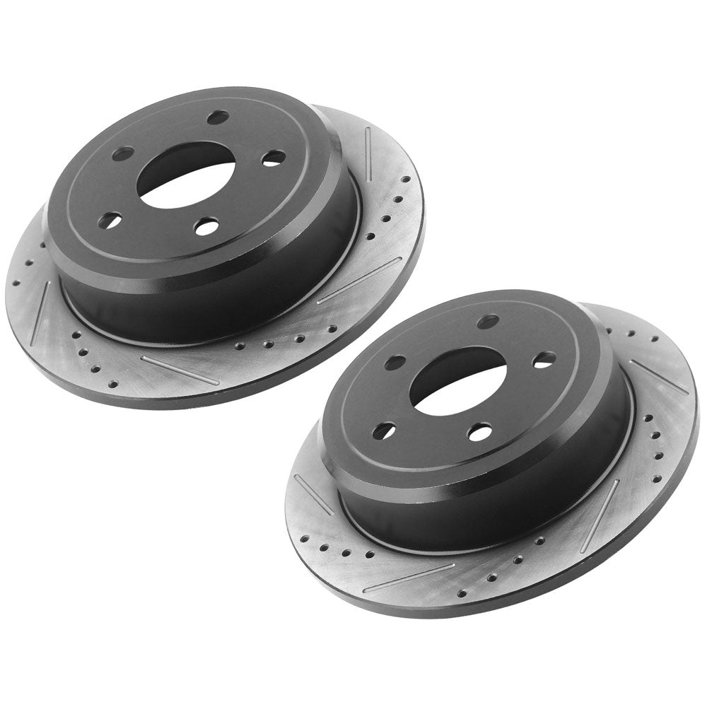Jeep Commander Grand Cherokee REAR Brake Rotors Ceramic Pads