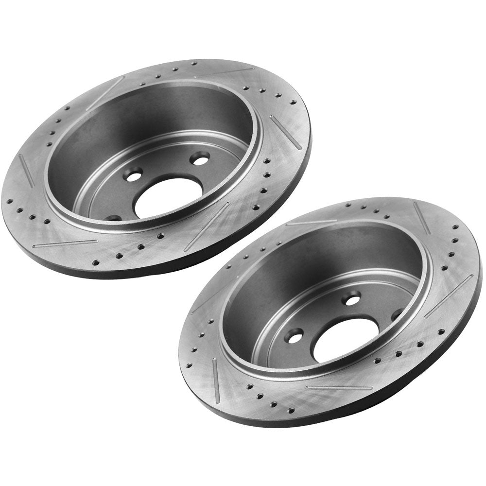 Jeep Commander Grand Cherokee REAR Brake Rotors Ceramic Pads