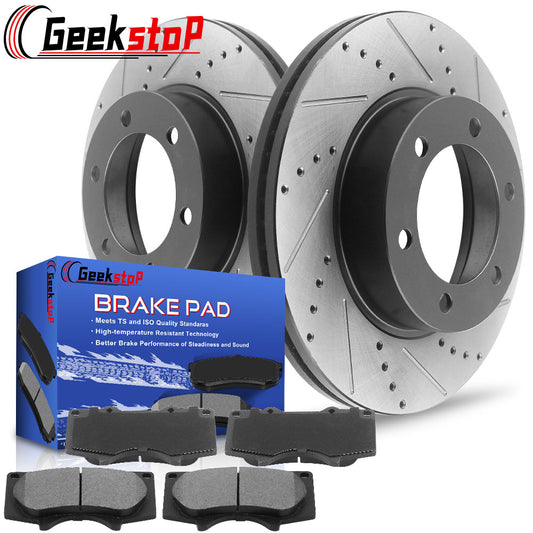 Jeep Commander Grand Cherokee REAR Brake Rotors Ceramic Pads