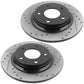 Ford Mustang Base GT Rear DRILLED Brake Rotors Ceramic Pads