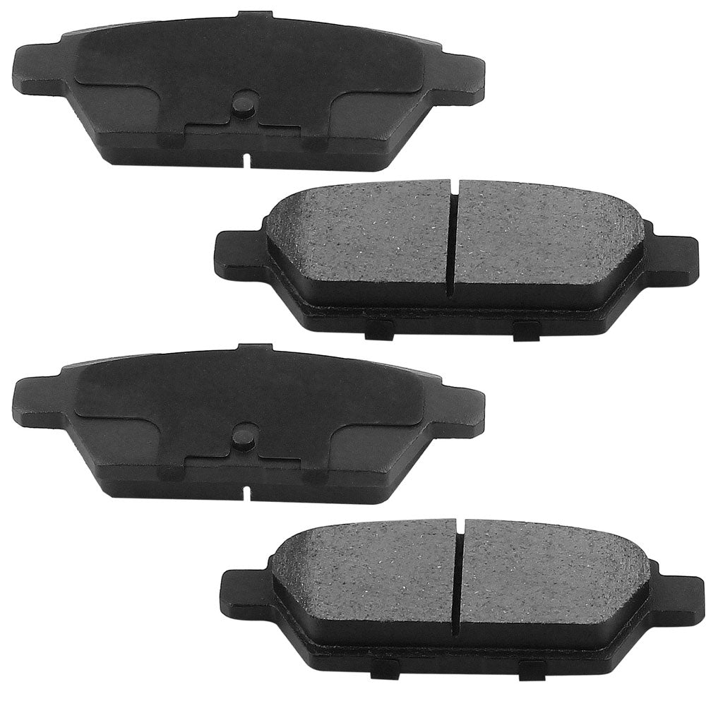 Ford Mustang Base GT Rear DRILLED Brake Rotors Ceramic Pads