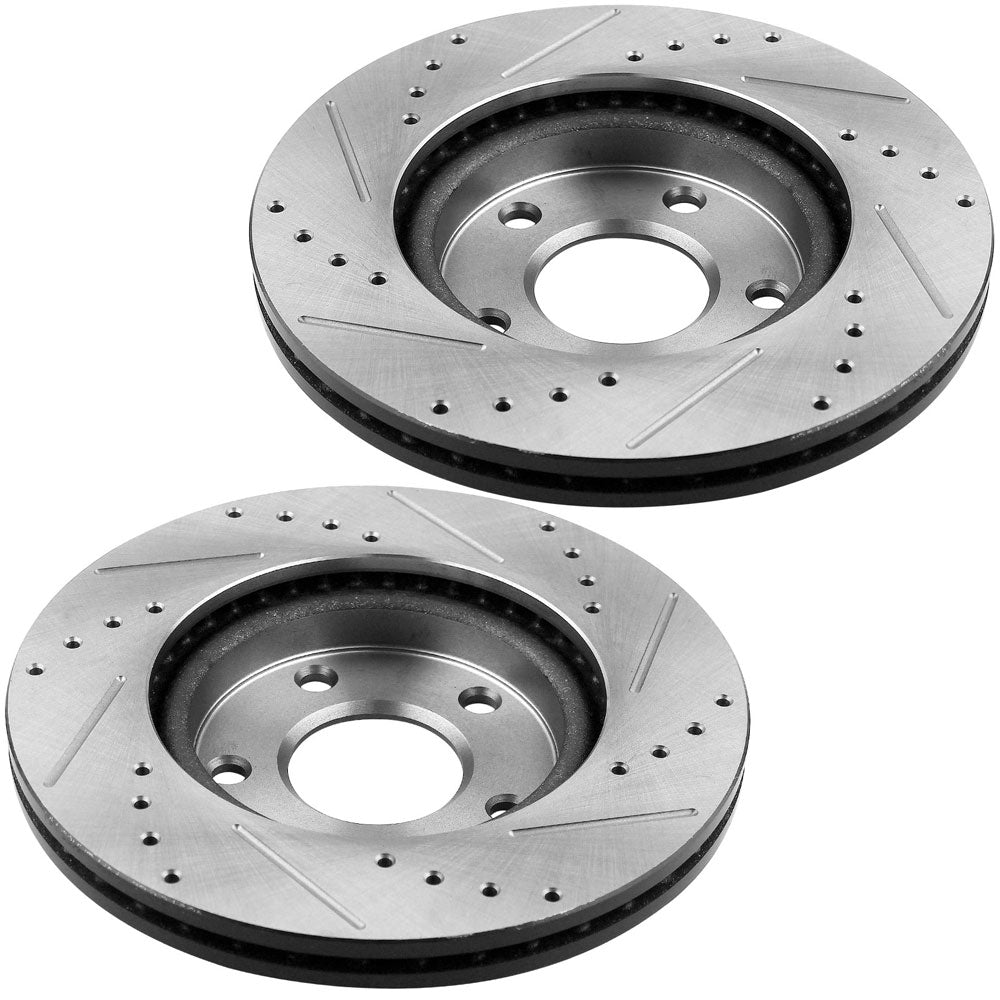 Chevrolet Camaro Rear Drill Slot Brake Rotors Ceramic Pads