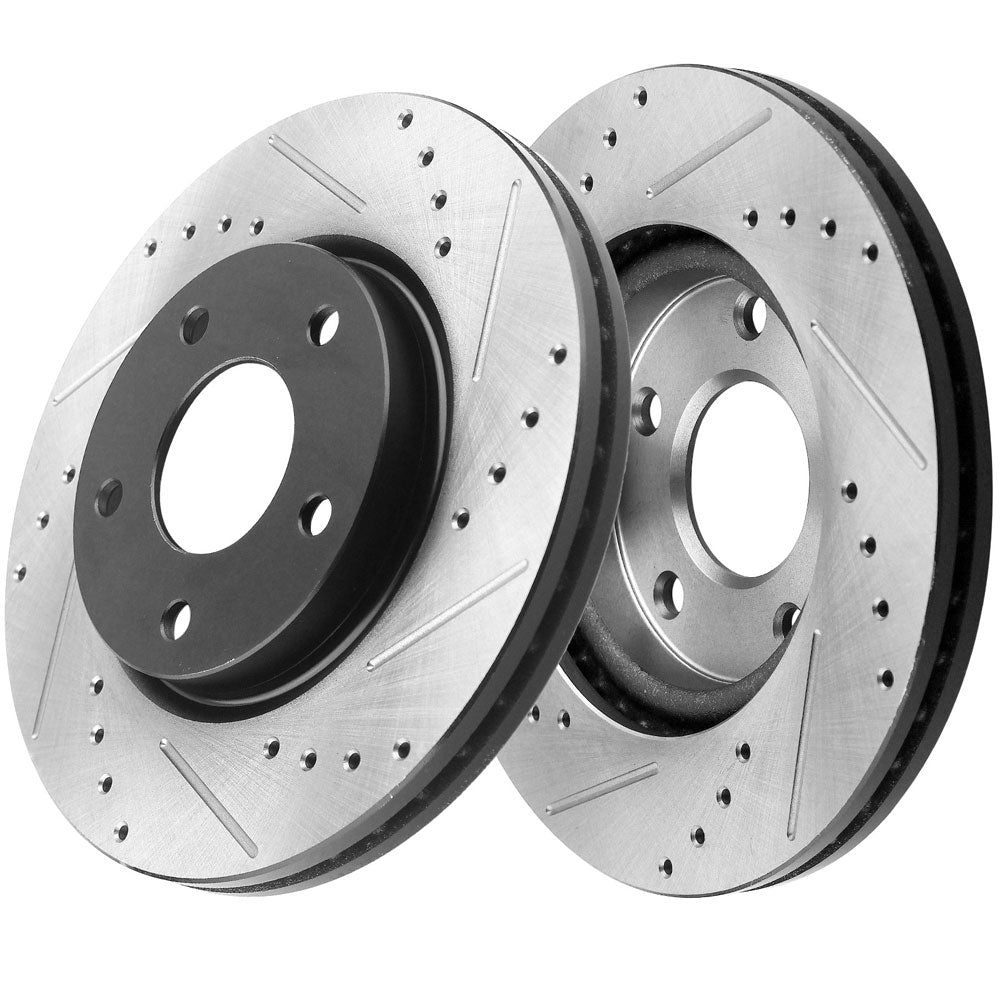 Chevrolet Camaro Rear Drill Slot Brake Rotors Ceramic Pads
