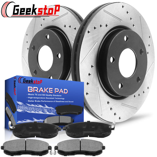 Chevrolet Camaro Rear Drill Slot Brake Rotors Ceramic Pads