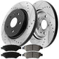 CTS Chevy Camaro Rear Drilled Brake Rotors Brake Pads
