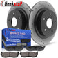 Ford Expedition F150 Navigator 2WD REAR DRILLED Brake Rotors Ceramic Pads