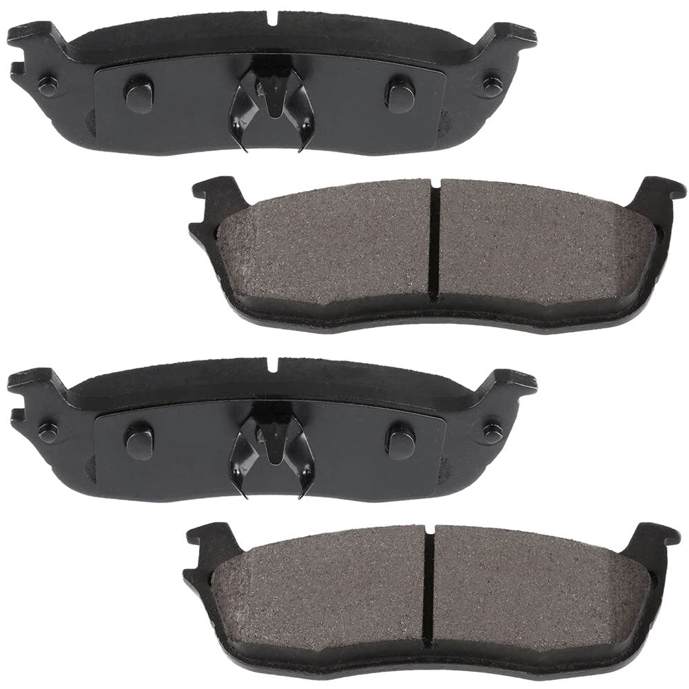 Ford Expedition F150 Navigator 2WD REAR DRILLED Brake Rotors Ceramic Pads