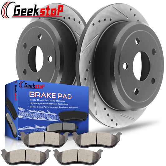Ford Explorer Sport Trac Mountaineer REAR Brake Rotors Brake Ceramic Pads