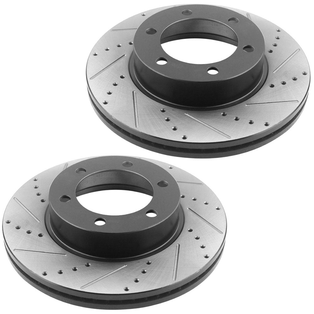 Expedition Navigator REAR E-Coated Drilled Brake Rotors Brake Pads